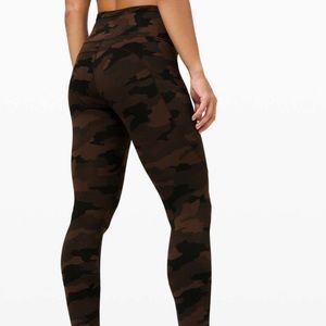 Lululemon Fast & Free 28” - Brown Earth Camo